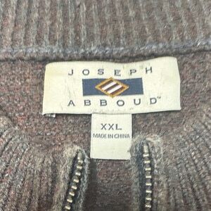 Joseph Abboud Men's Zip-Up Sweater in Brown